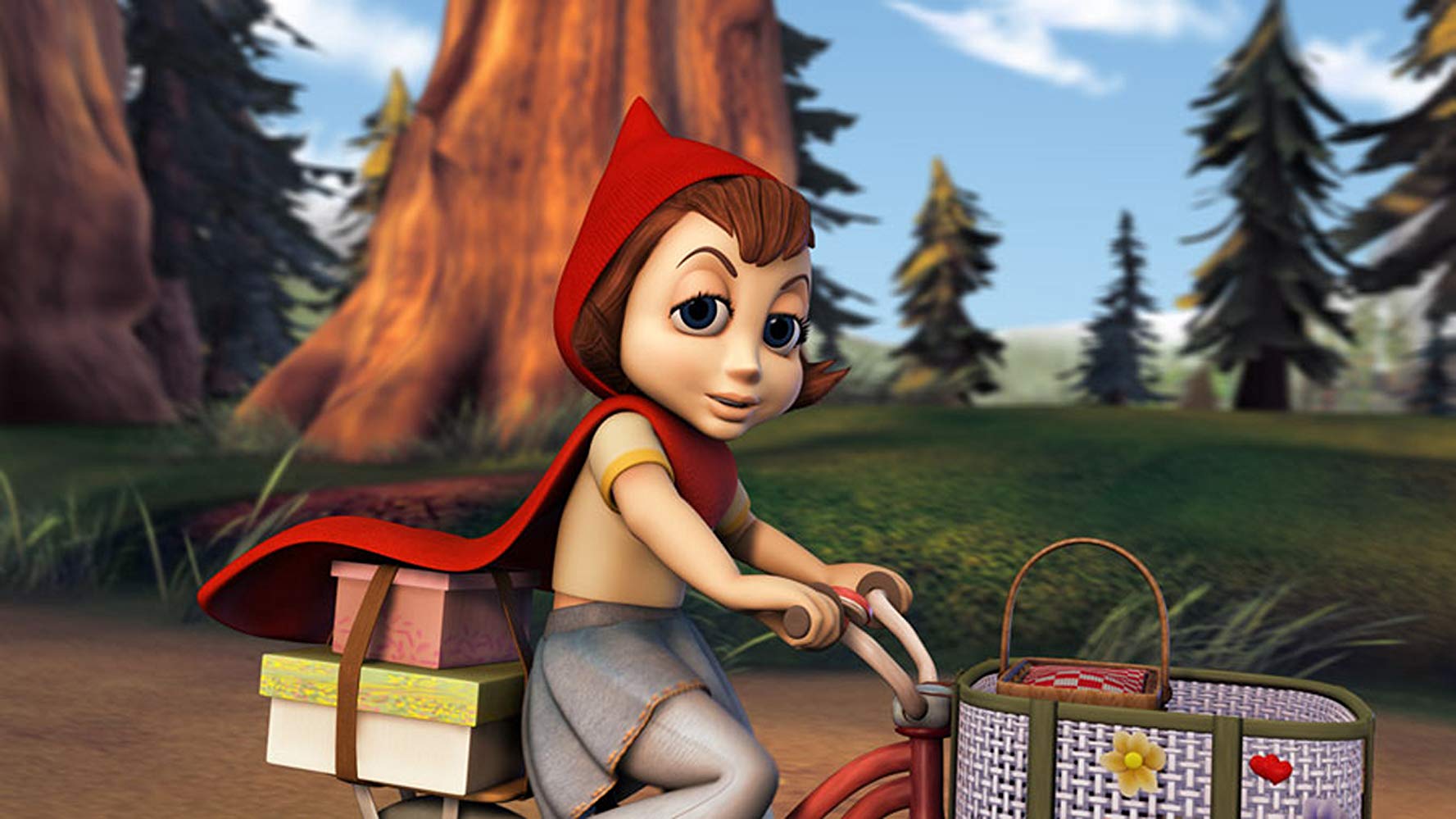 A modernised version of Little Red Riding Hood (voiced by Anne Hathaway) in Hoodwinked! (2005)