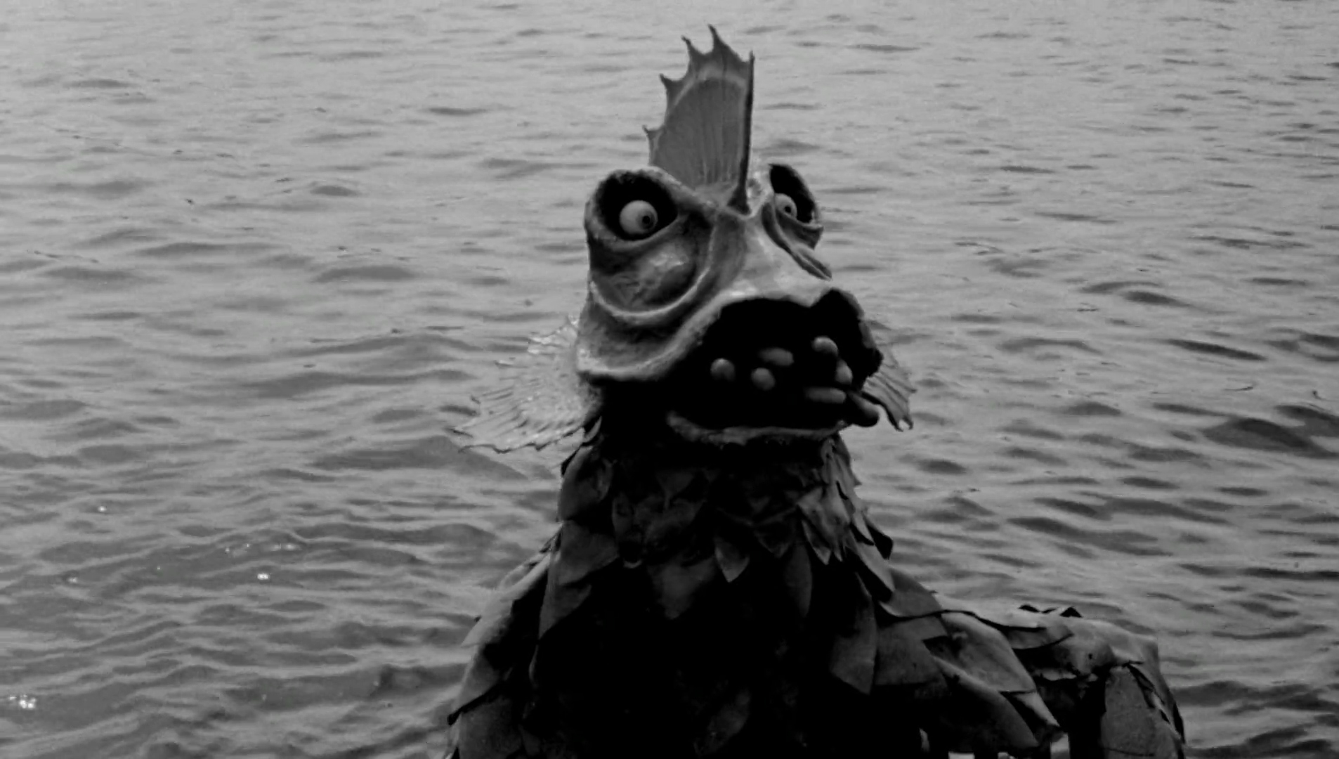 The mutant monsters in The Horror of Party Beach (1964)