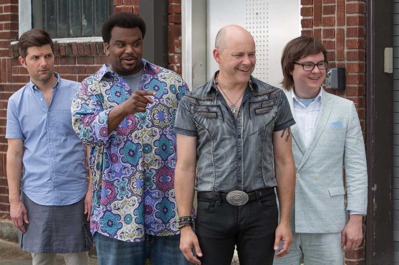 Adam Scott, Craig Robinson, Rob Corddry and Clark Duke in Hot Tub Time Machine 2 (2015)