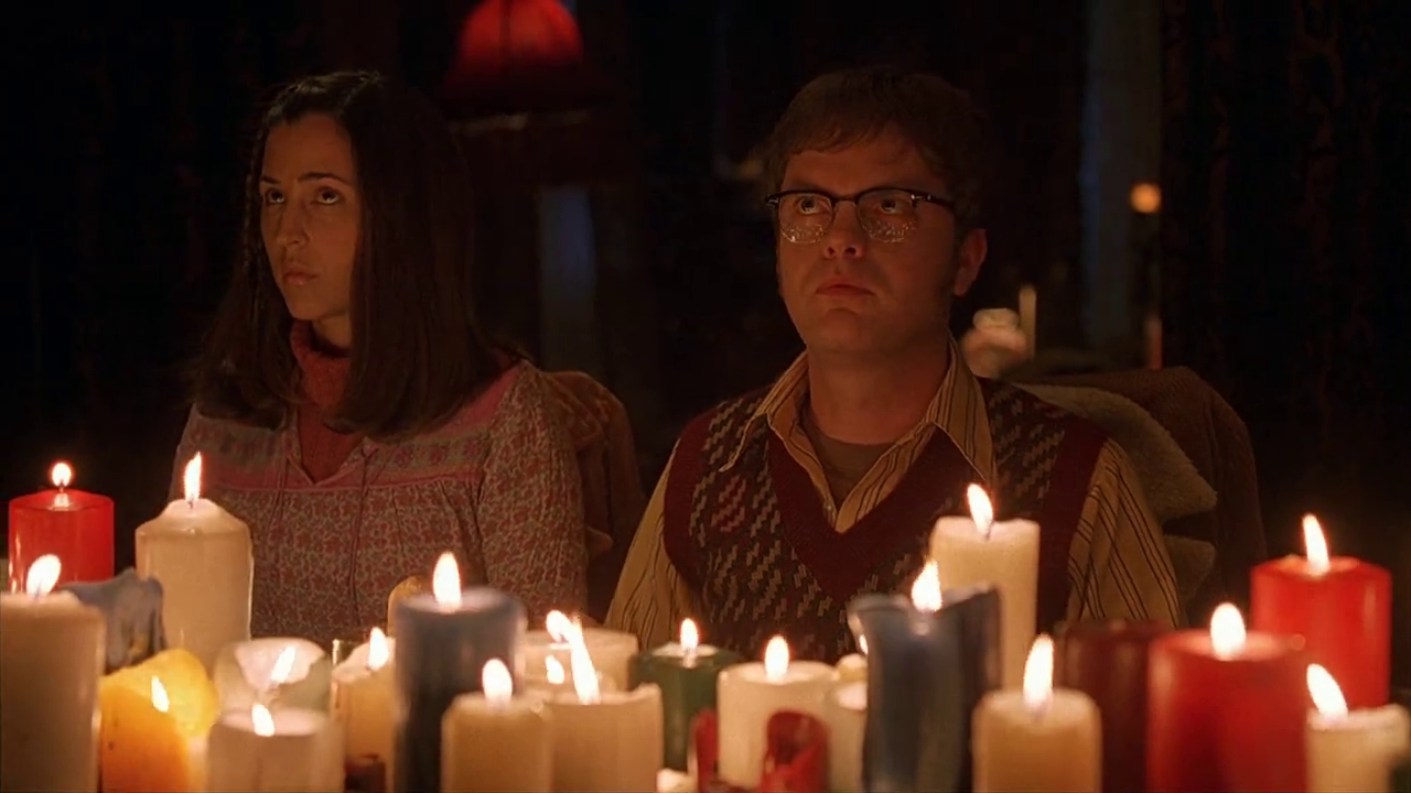 Jennifer Jostyn abd Rainn Wilson in House of 1000 Corpses (2003)