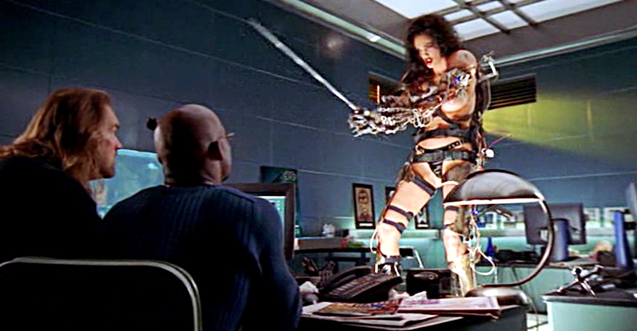 Tyler Mane. Karim Prince and Julie Strain in How to Make a Monster (2001)