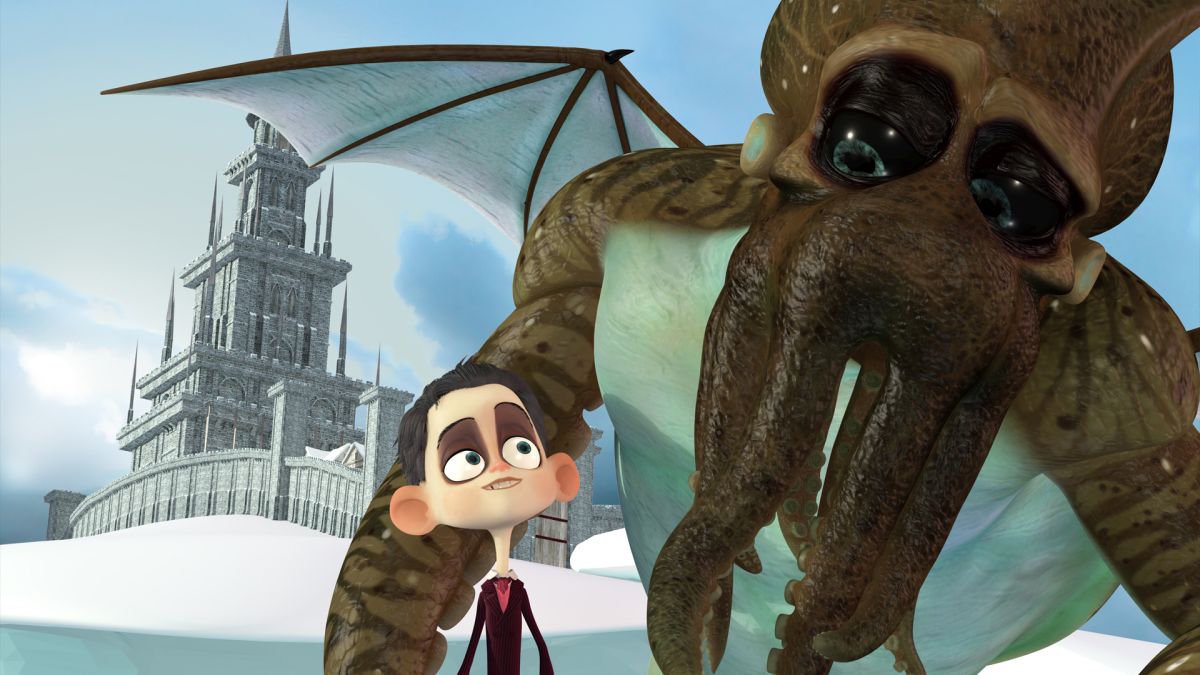 Young Howard Lovecraft and his friend Thu Thu Hmong in Howard Lovecraft and the Frozen Kingdom (2016)