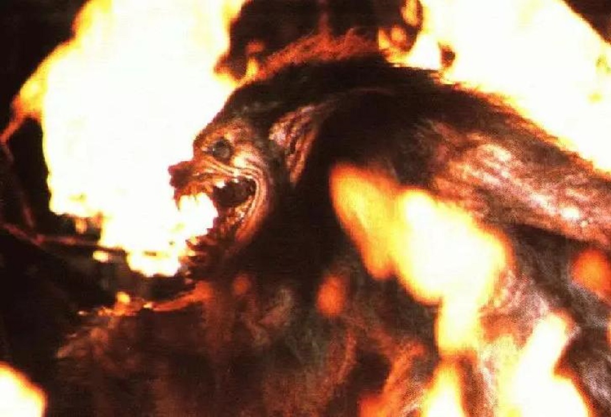 The werewolf transformation effects in Howling IV: The Original Nightmare (1988)