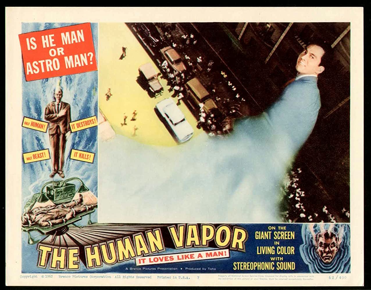 Yoshio Tatiya as The Human Vapor (1960)