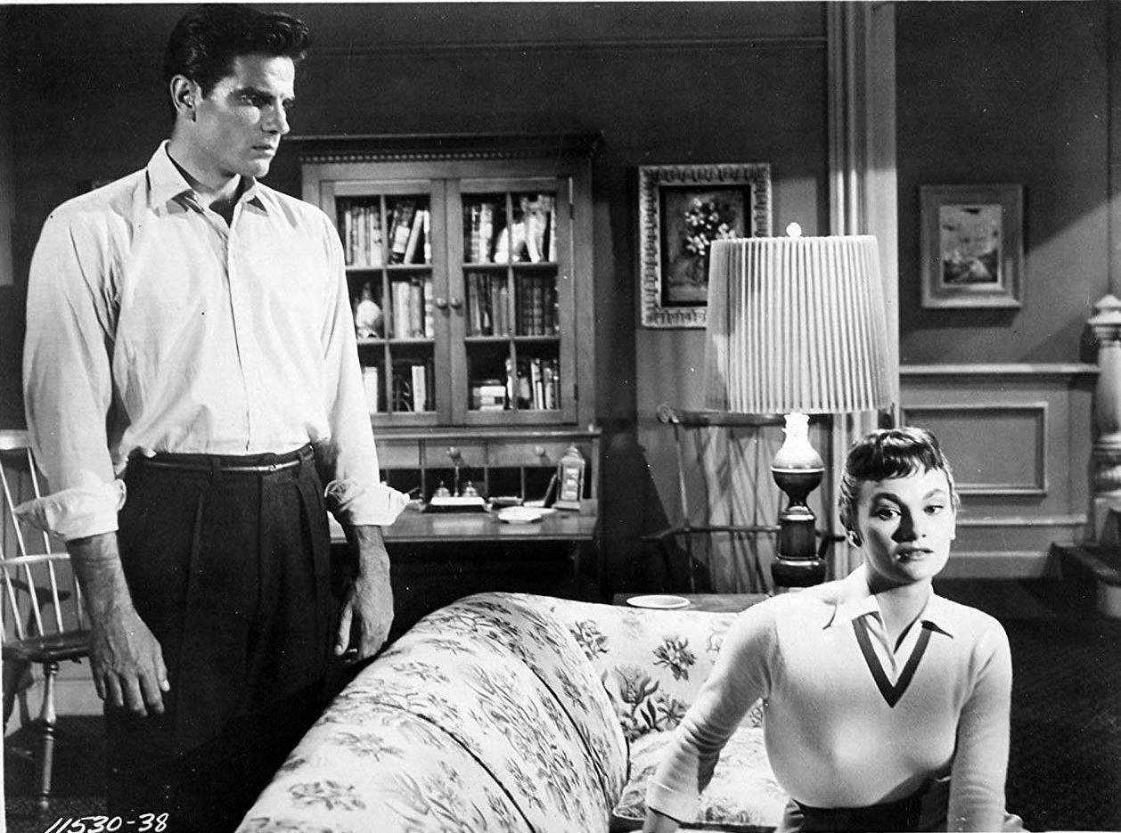 Alien possessed husband Tom Tryon and wife Gloria Talbott in I Married a Monster from Outer Space (1958)