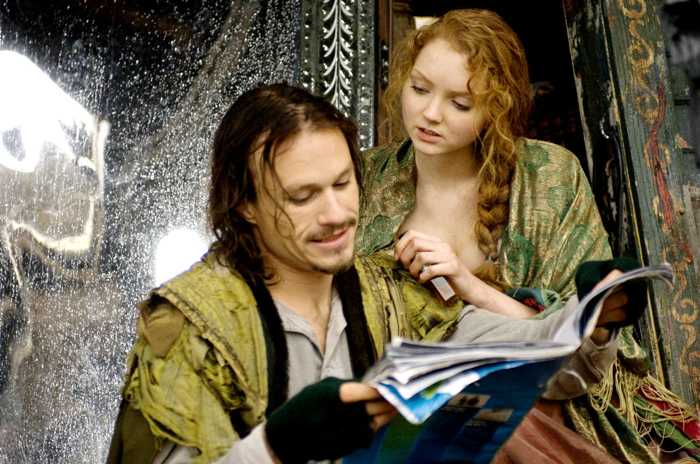 The ill-fated heath Ledger as Tony and Lily Cole as Dr Parnassus's daughter Valentina in The Imaginarium of Doctor Parnassus (2009)