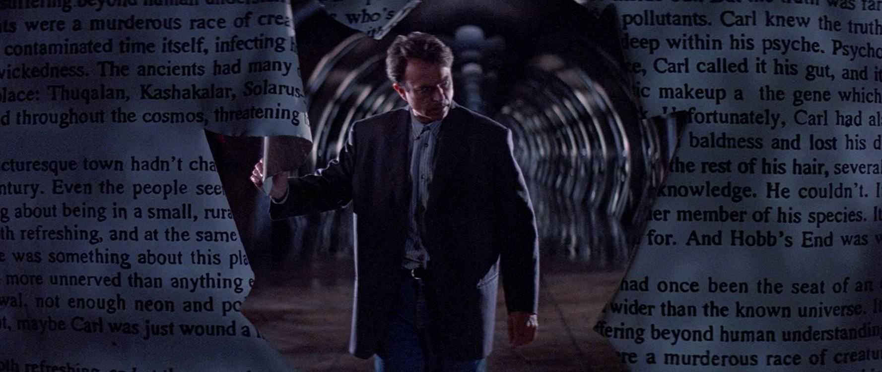 Sam Neill steps through the dividing line between reality and fiction in In the Mouth of Madness (1995)