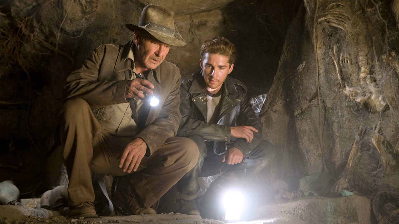 Harrison Ford and Shia LaBeouf as Mutt Williams in Indiana Jones and the Kingdom of the Crystal Skull (2008)