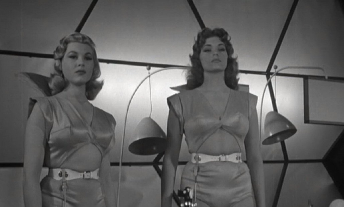 The alien women - (l to r) Professor Tanga (Gloria Victor) and Dr Puna (Dolores Reed) in Invasion of the Star Creatures (1962)