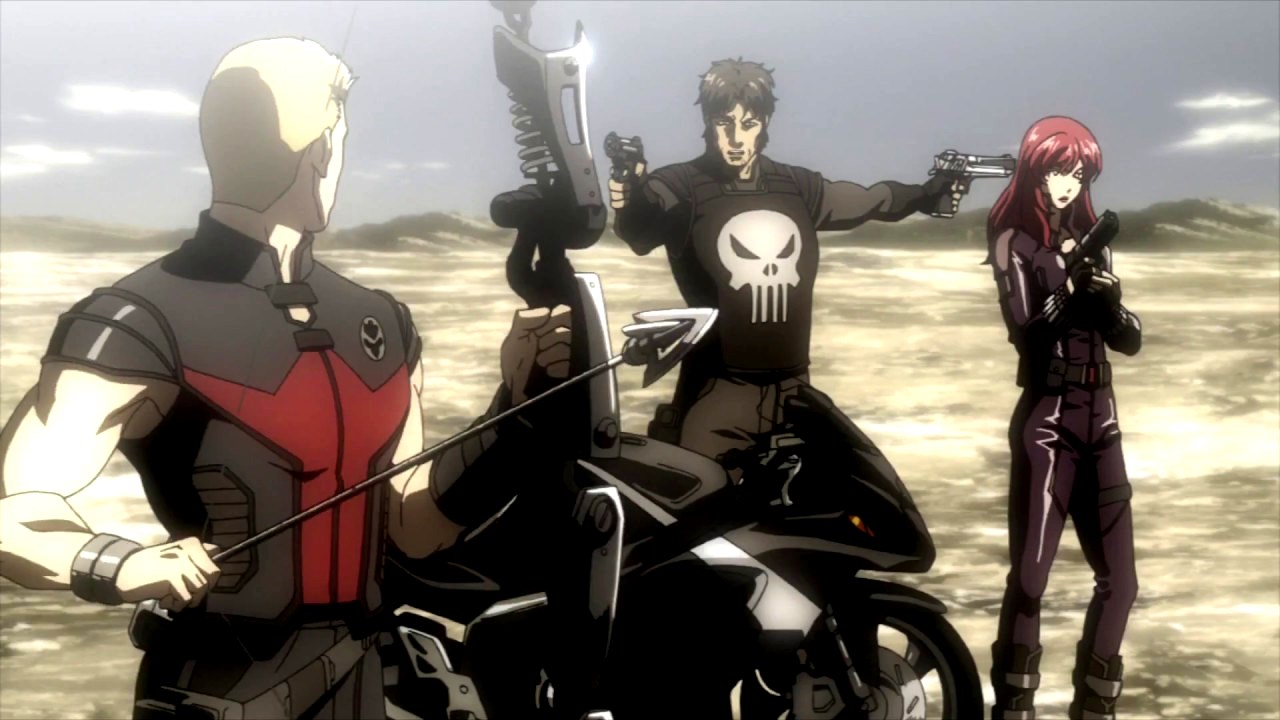 Guest appearances from Hawkeye, The Punisher and Black Widow in Iron Man: Rise of the Technovore (2013)