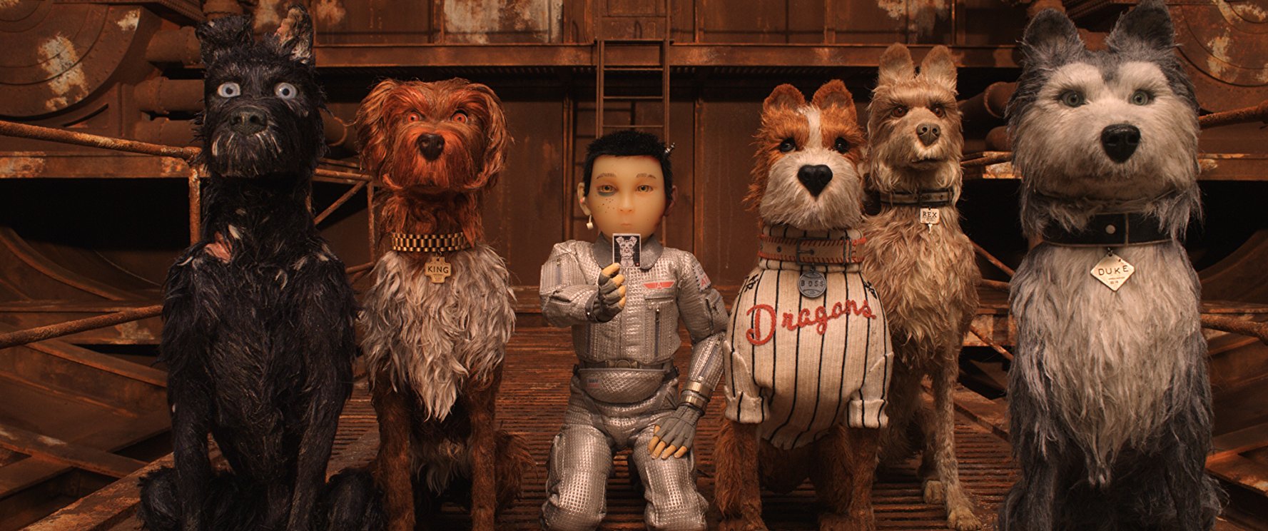 Atari and the dogs of Trash Island in Isle of Dogs (2018)