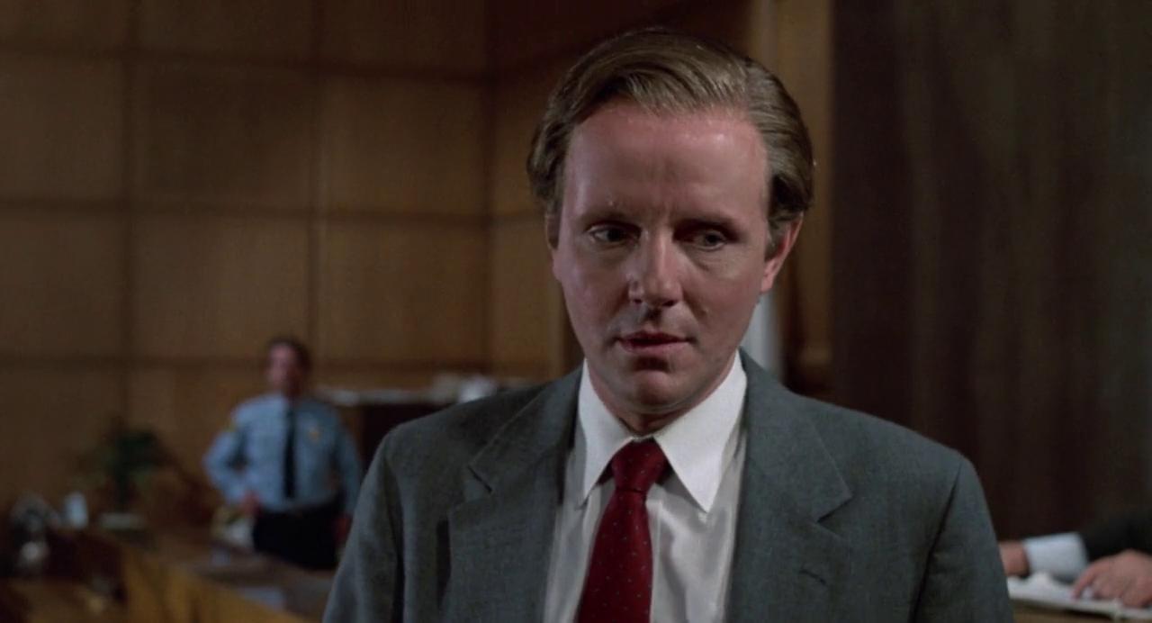 Michael Moriarty giving a remarkable performance in the courtroom scene in It's Alive III: Island of the Alive (1987)