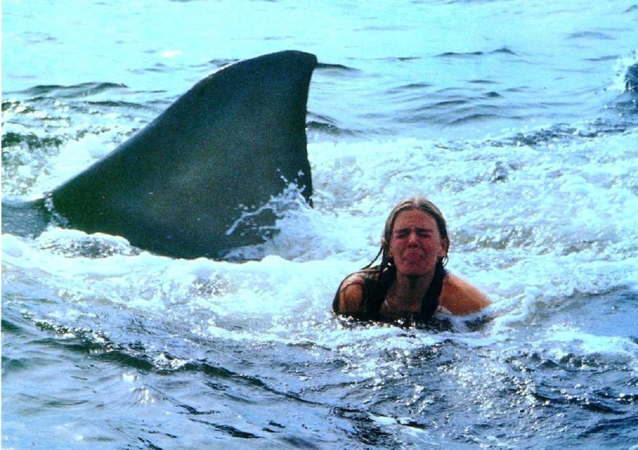 Cindy Grover goes swimming with the sharks in Jaws 2 (1978)