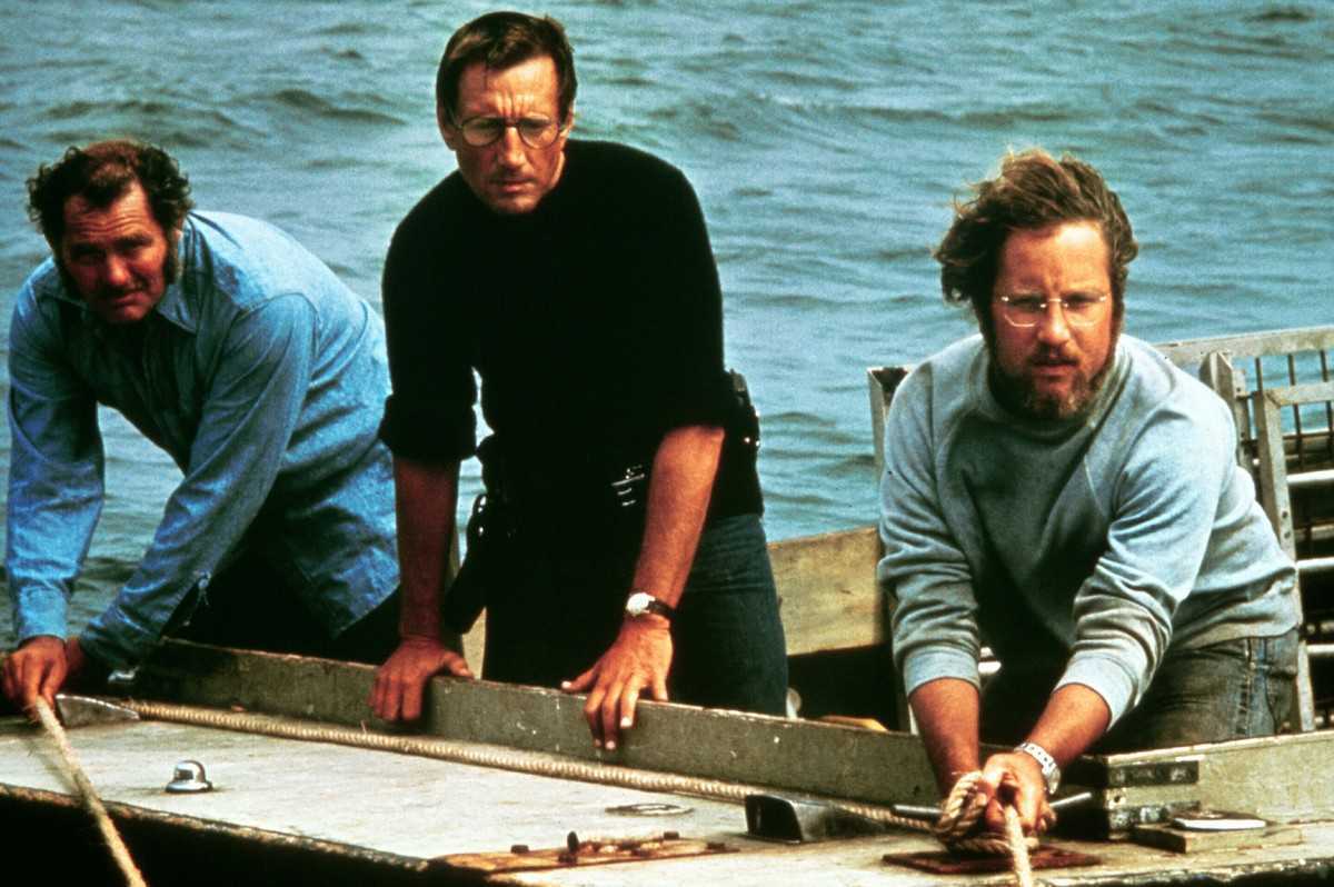 Robert Shaw, Roy Scheider, Richard Dreyfuss in Jaws (1975)