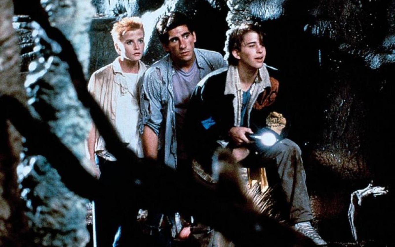 Teens venture underground - (l to r) Nicola Cowper, Paul Carafotes and Ilan Mitchell-Smith in Journey to the Center of the Earth (1988)