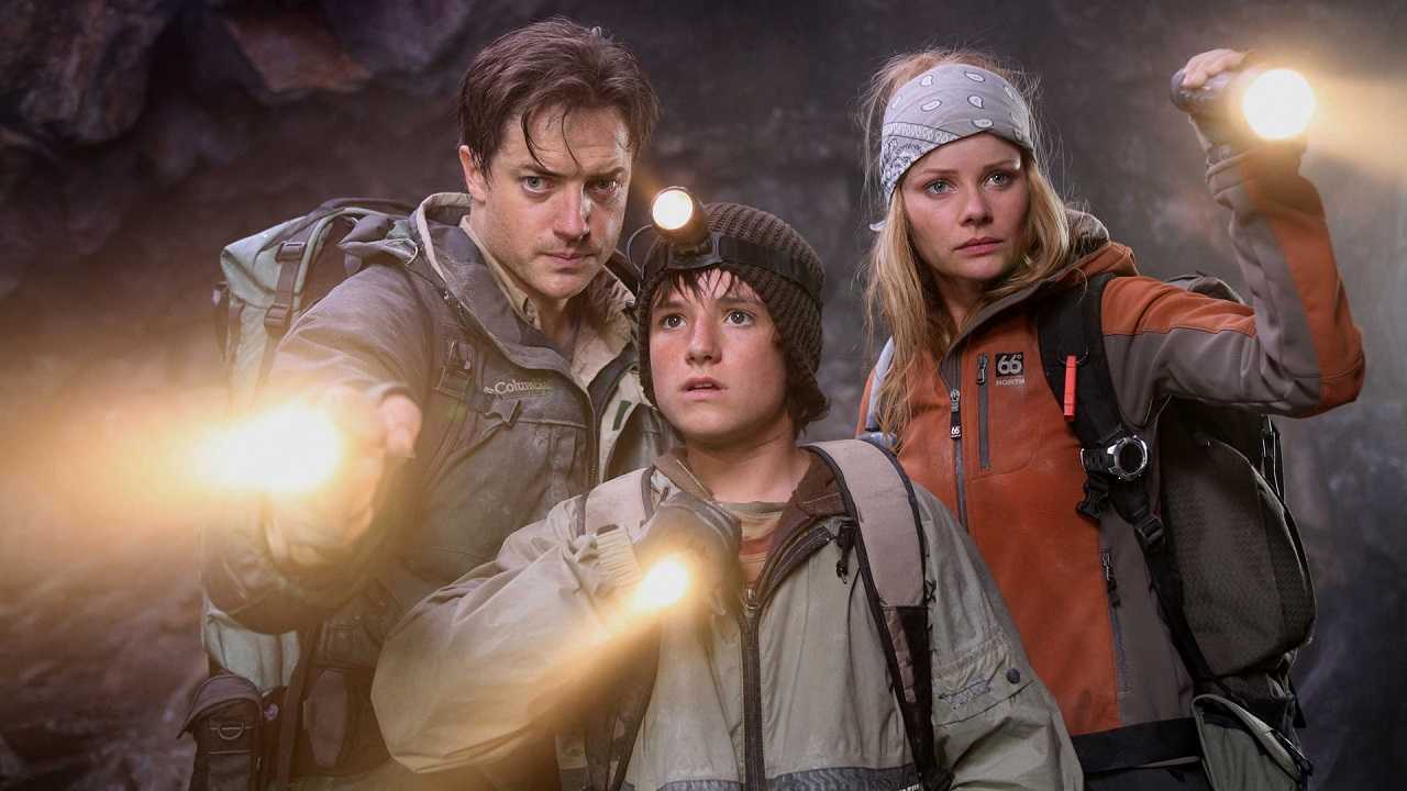 Brendan Fraser, Josh Hutcherson and Anita Briem in Journey to the Center of the Earth 3D (2008)