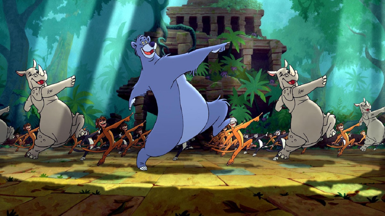 Singing and dancing jungle animals in The Jungle Book 2 (2003)