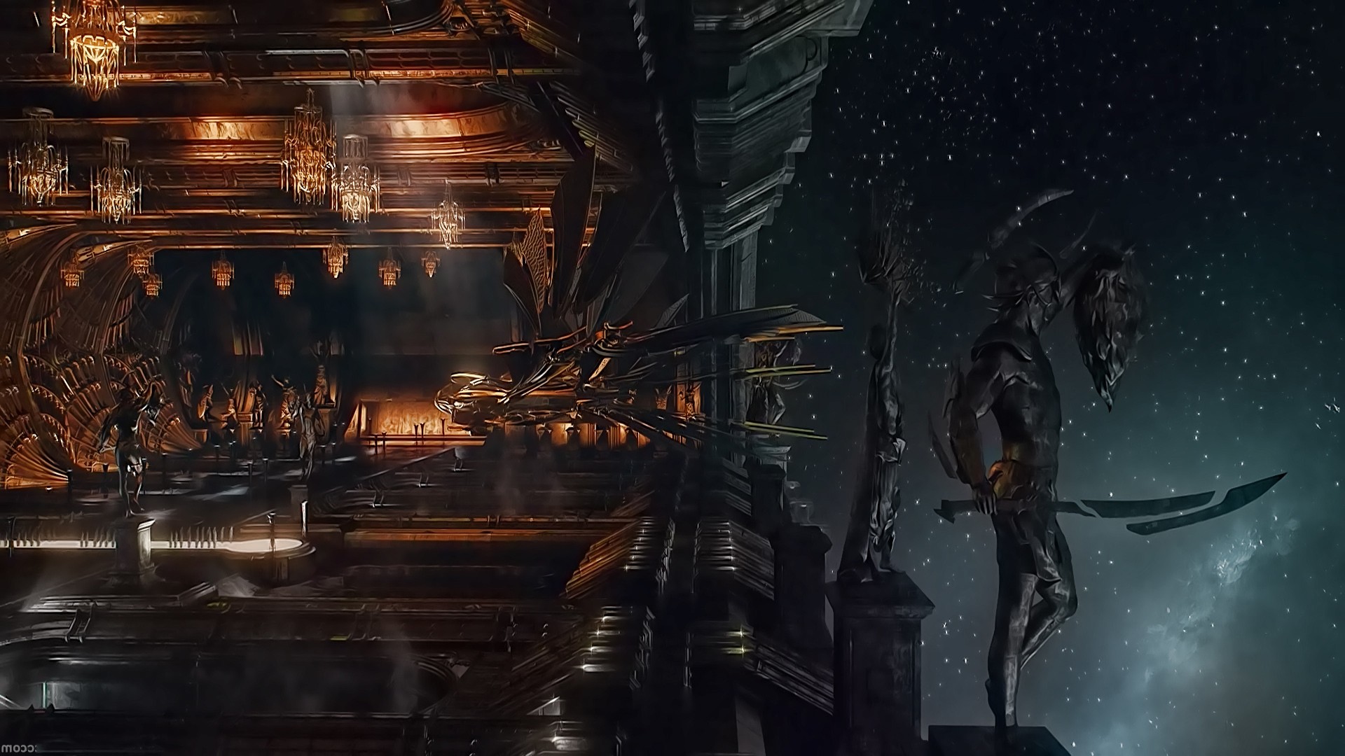 The stunning set designs for the Abrasax base on Jupiter in Jupiter Ascending (2015)