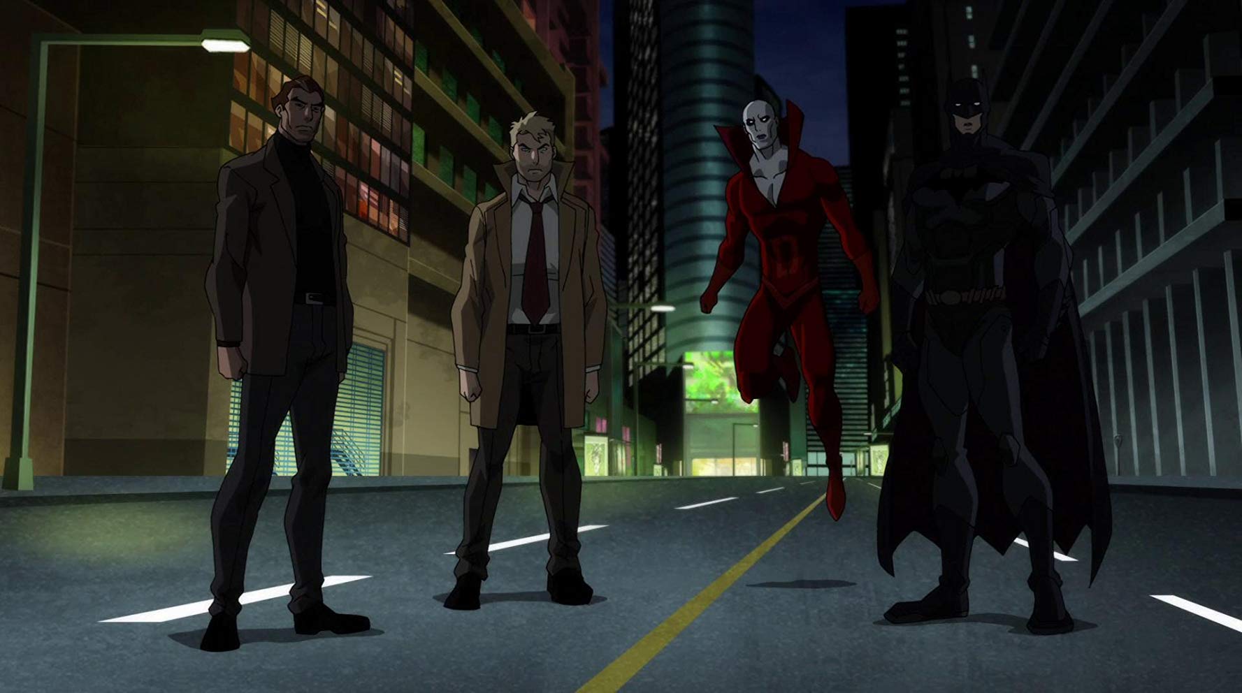 Jason Blood, John Constantine, Deadman and Batman in Justice League Dark (2017)