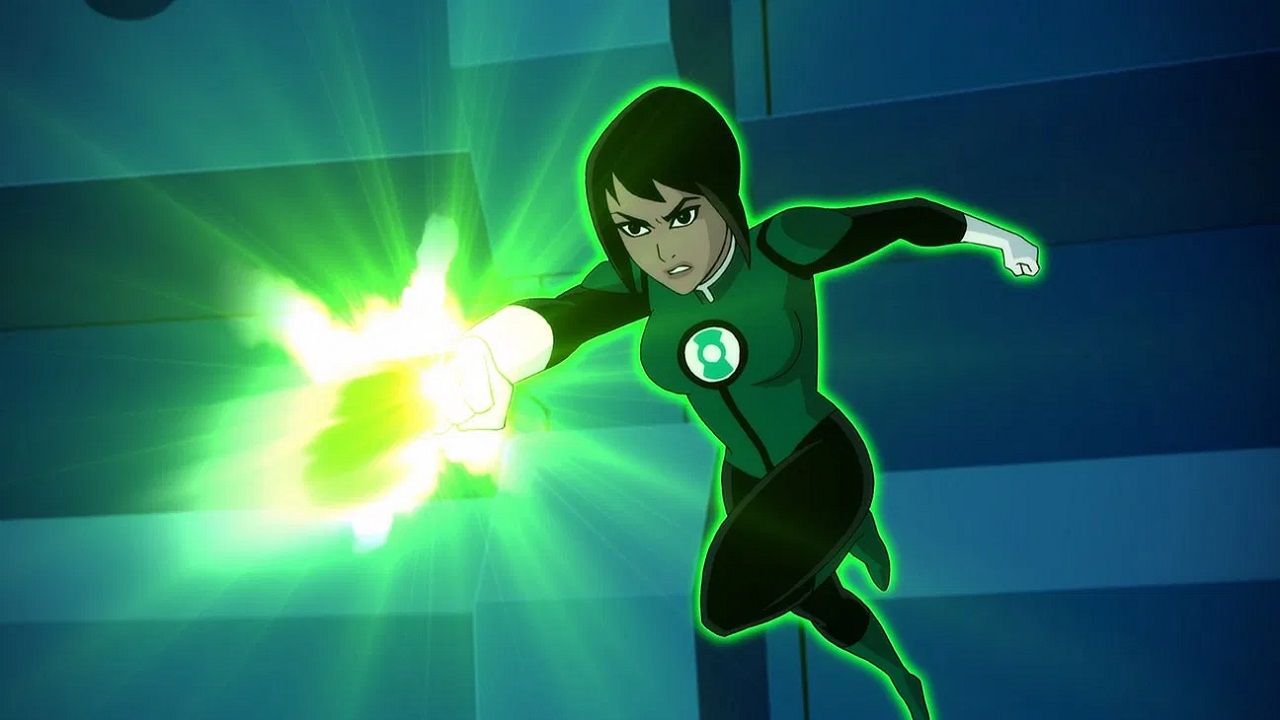 The Green Lantern Jessica Cruz (Diane Guerrero) in Justice League vs the Fatal Five (2019) 1