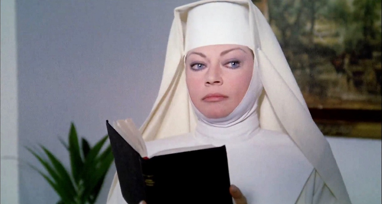 Anita Ekberg as Sister Gertrude in The Killer Nun (1979)