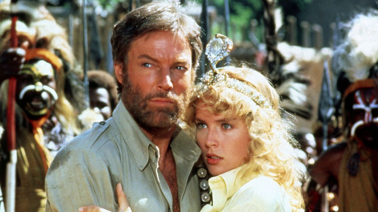 Richard Chamberlain and Sharon Stone in King Solomons Mines (1985)