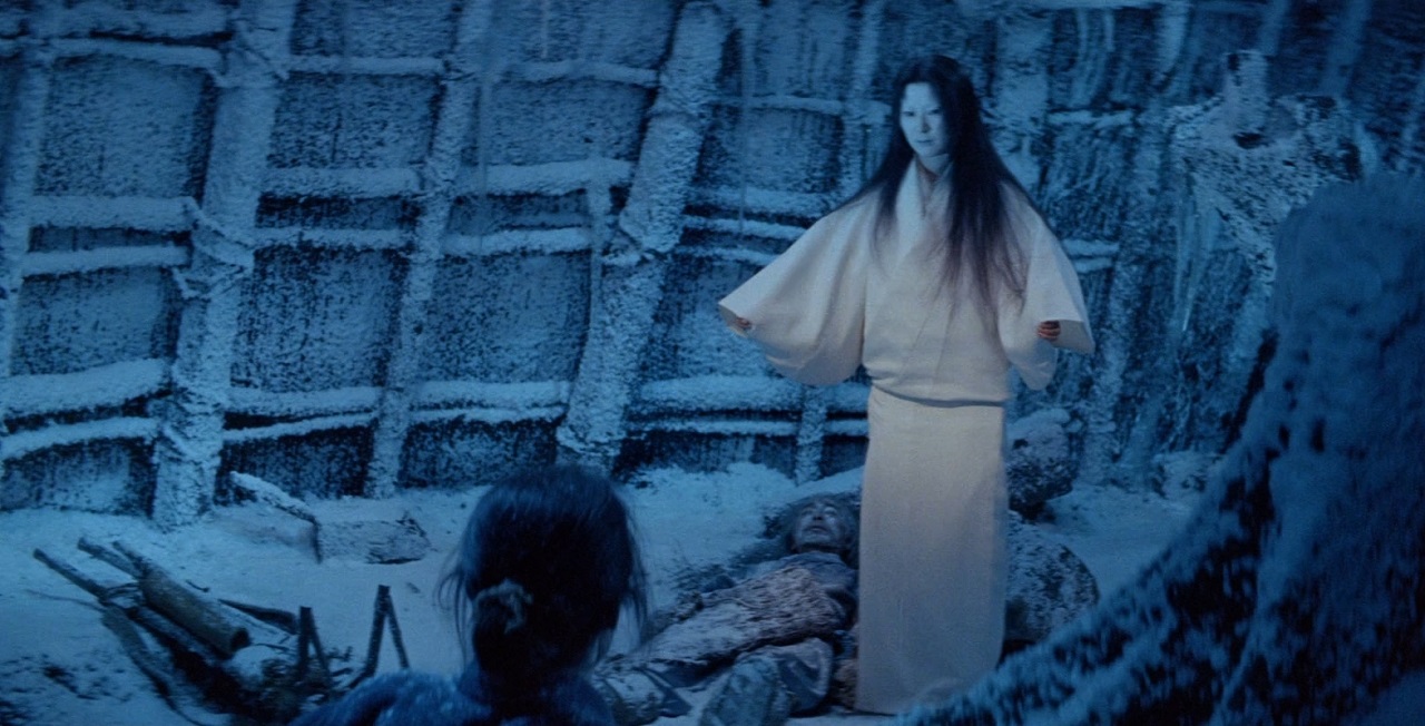 Ghost woman Keiko Kishi appears in the Snow Woman episode of Kwaidan (1964)