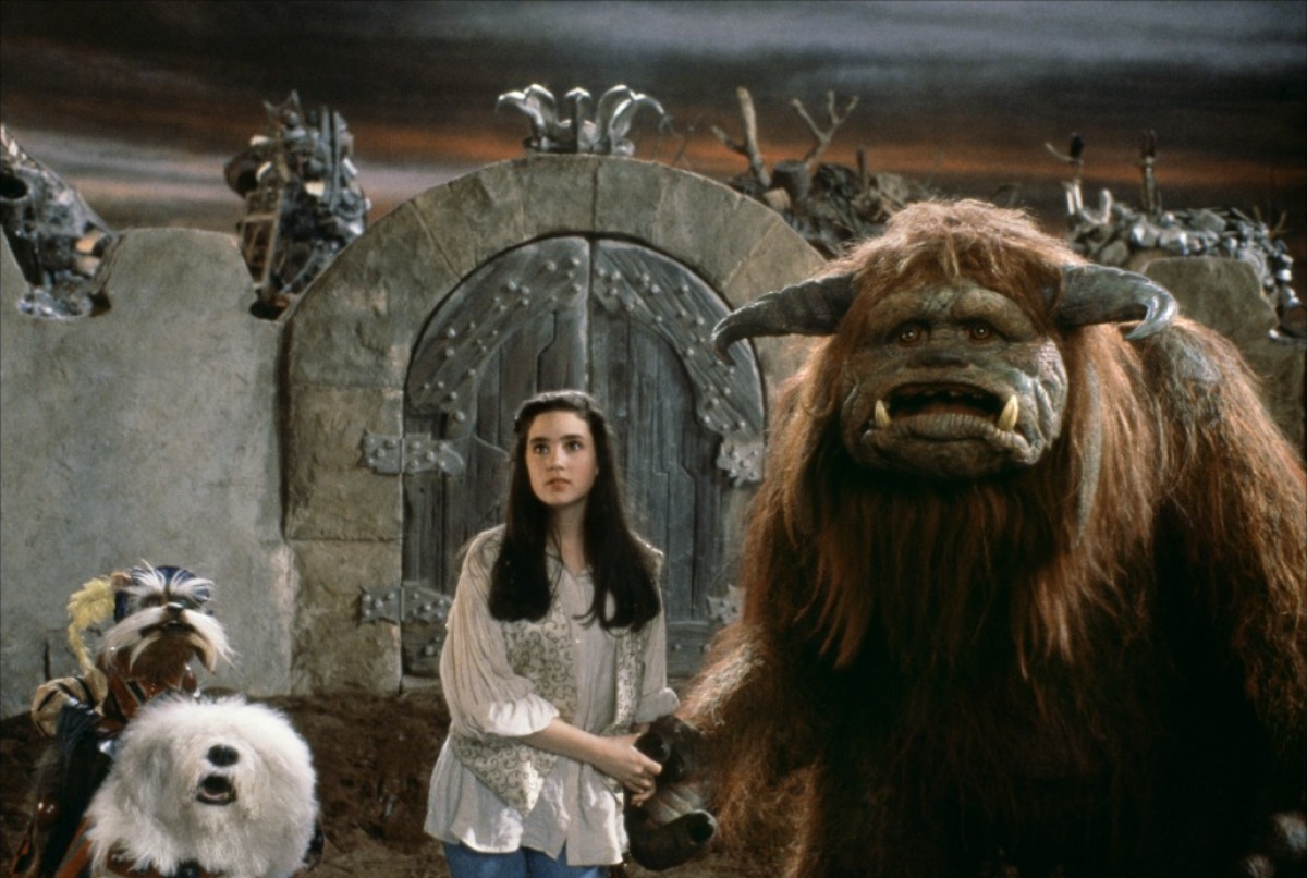 Sarah (Jennifer Connelly) and Ludo make their way through the Labyrinth (1986)