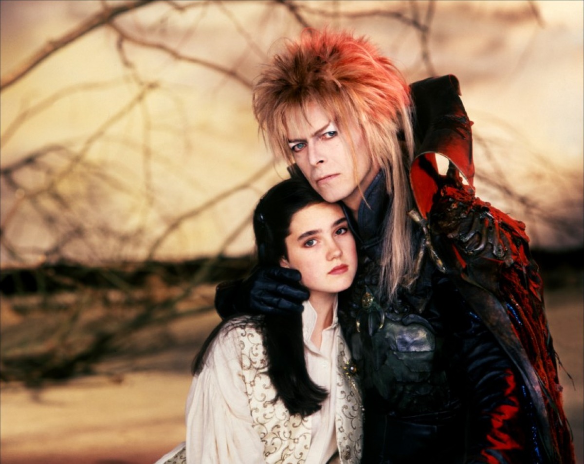 Sarah (Jennifer Connelly) and the goblin king Jareth (David Bowie) in Labyrinth (1986)