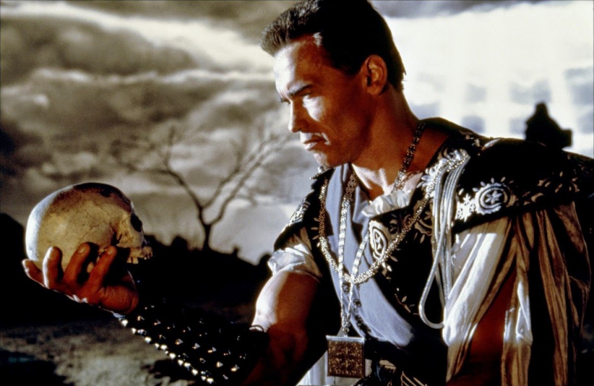 Arnold Schwarzenegger as Hamlet in Last Action Hero (1993)