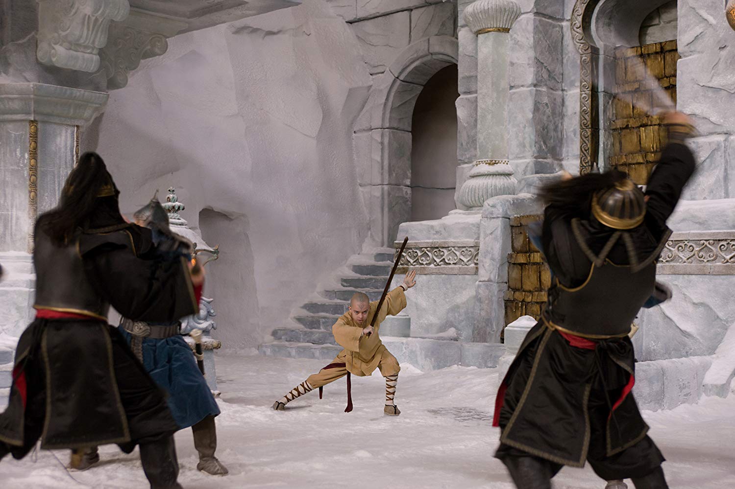 Aang (Noah Ringer) in action in The Last Airbender (2010)