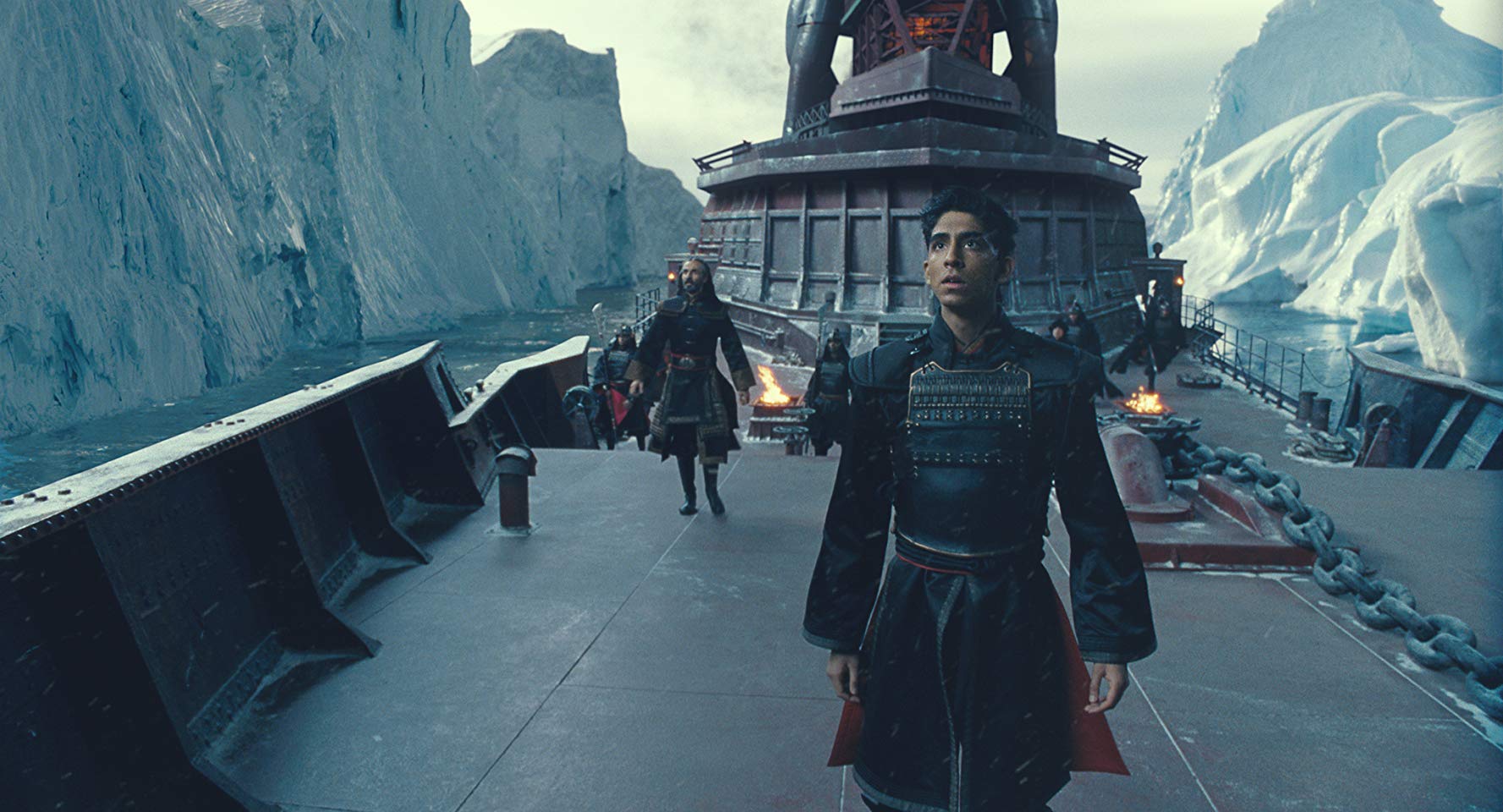 Prince Zuko (Dev Patel) aboard warship in The Last Airbender (2010)