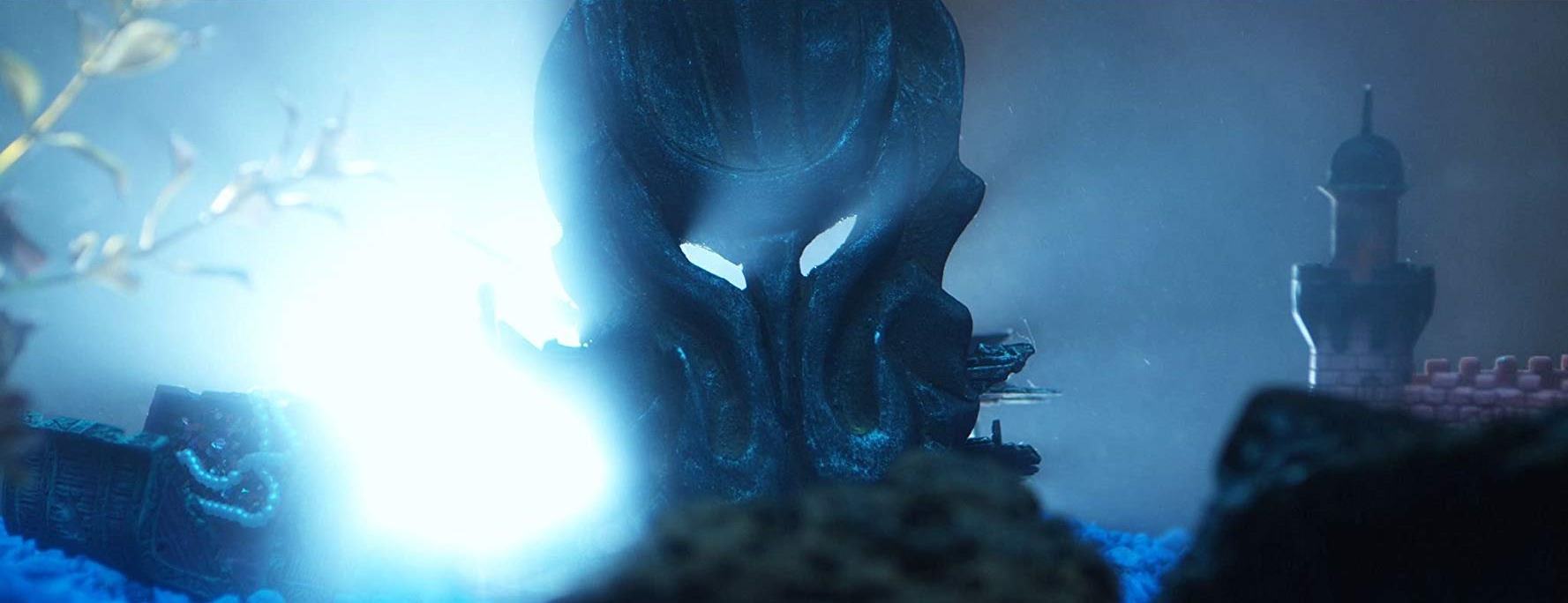 Cthulhu stirs from his resting place in the lost city of R’yleh in The Last Lovecraft: Relic of Cthulu (2009)