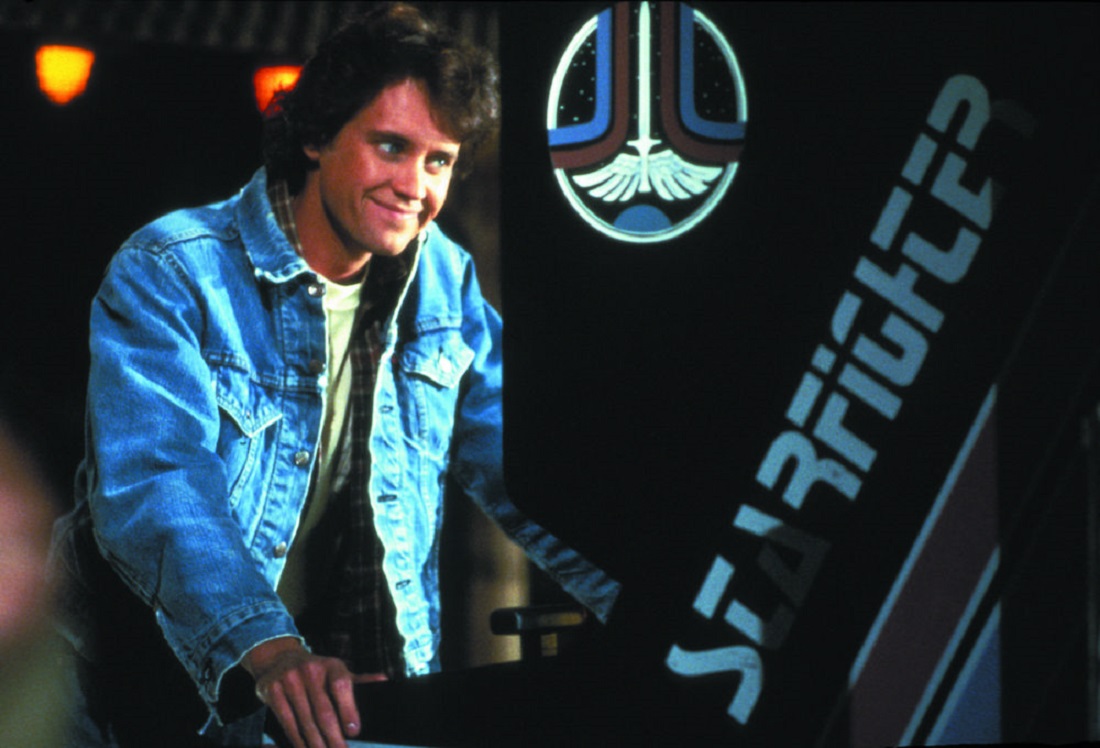 Alex Rogan (Lance Guest), a regular videogame nerd unwittingly abducted into a galactic war in The Last Starfighter (1984)