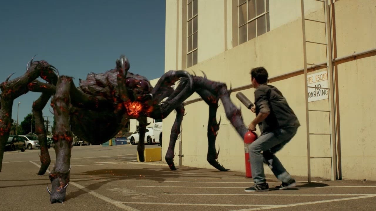 Giant fire-breathing spiders in Lavalantula (2015)