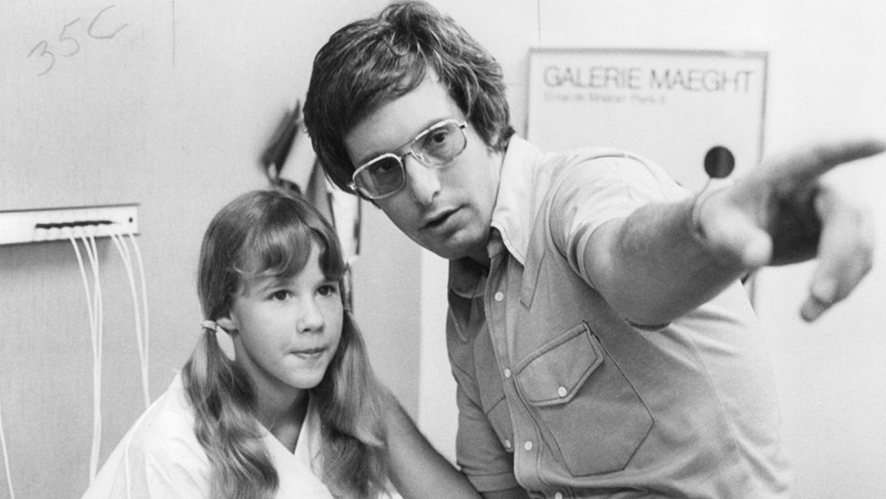 William Friedkin on the set of The Exorcist with Linda Blair on The Exorcist (2019)