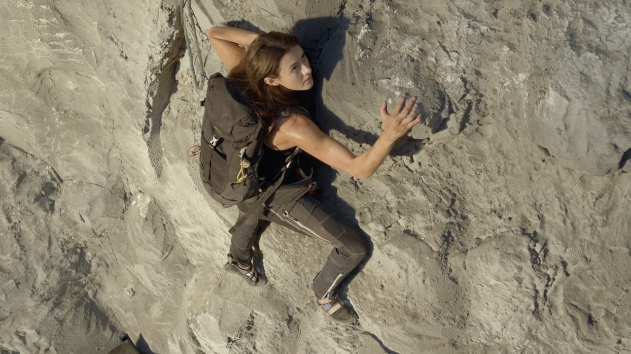 Brittany Ashworth on a mountainside in The Ledge (2022)