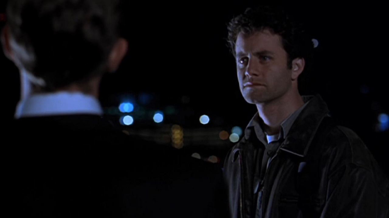 Buck Williams (Kirk Cameron) and Nicolae Carpathia ( Gordon Currie) in Tribulation Force (2002)