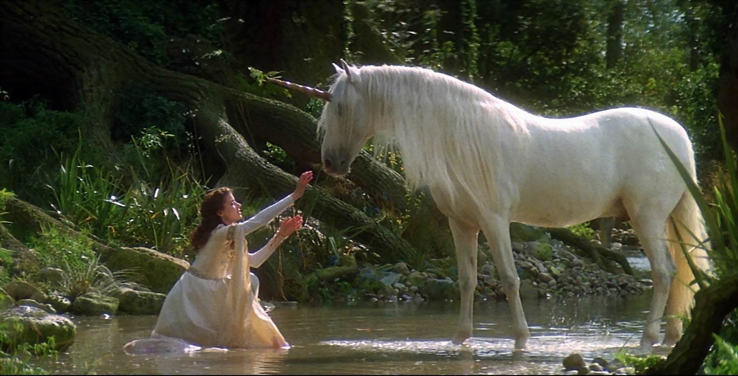 Lili (Mia Sara) discovers the unicorn in Legend (1985)