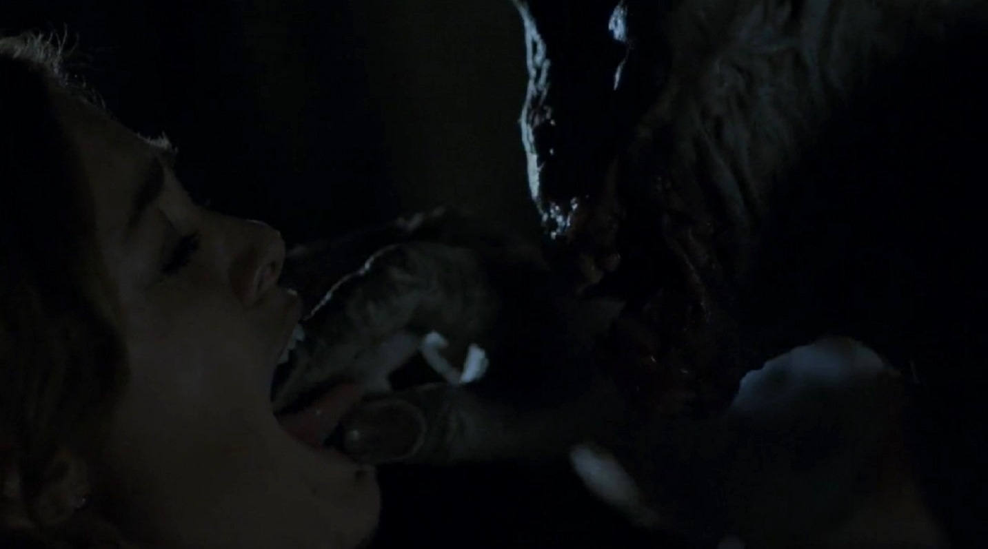 Melissa Roxburgh is attacked by The Leprechaun (Dylan “Hornswoggle” Postl) in Leprechaun: Origins (2014)