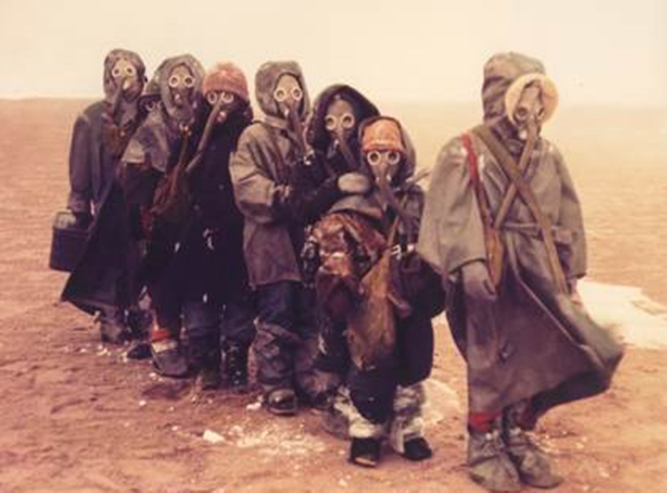 Survivors of the nuclear holocaust in Letters from a Dead Man (1986)