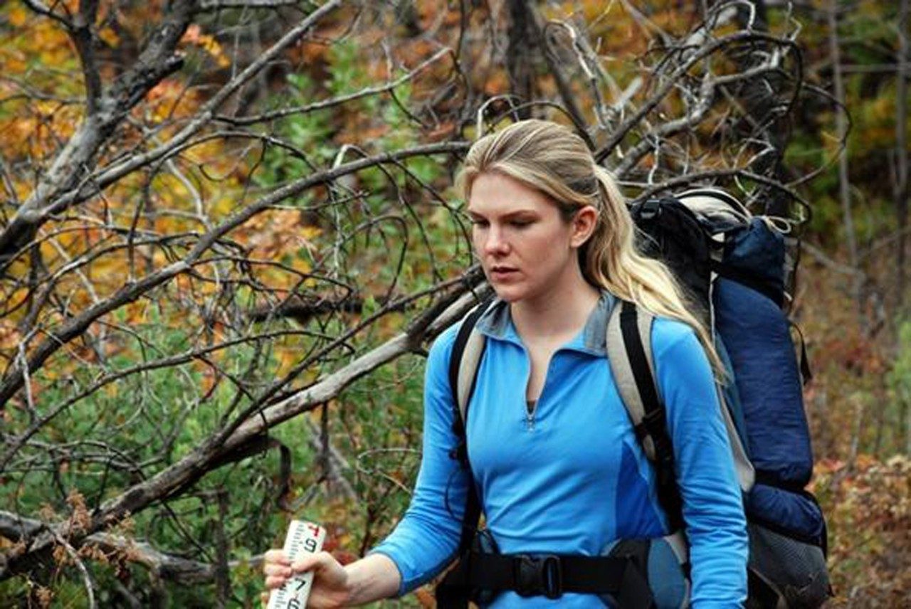 Lily Rabe goes hiking in the woods in Letters from the Big Man (2011)