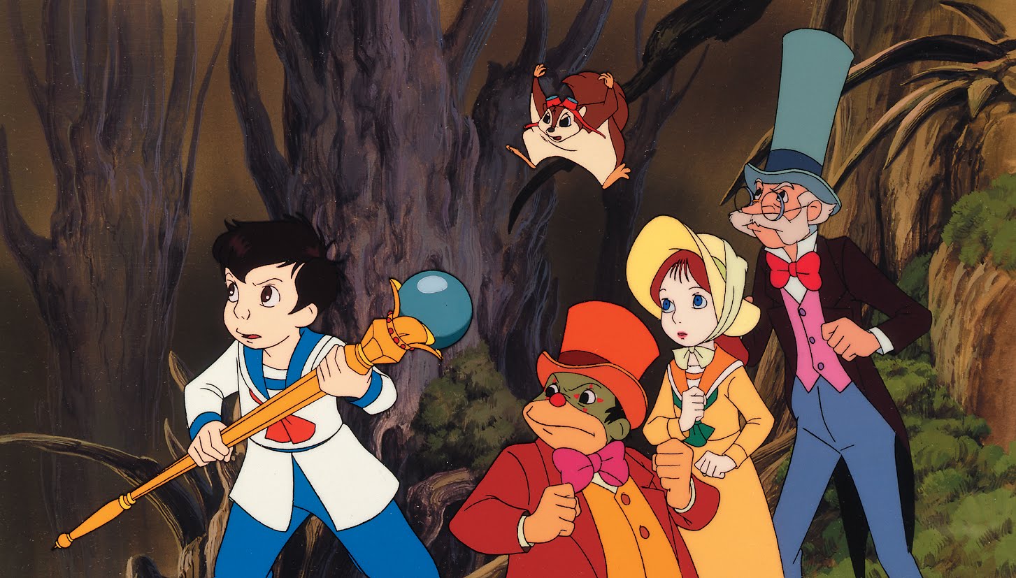 On a quest - Little Nemo, Flip, Princess Camille, Professor Genius and the squirrel Icarus in On a quest - Little Nemo, Flip, Princess Camille, Professor Genius and the squirrel IcarusLittle Nemo: Adventures in Slumberland (1989)