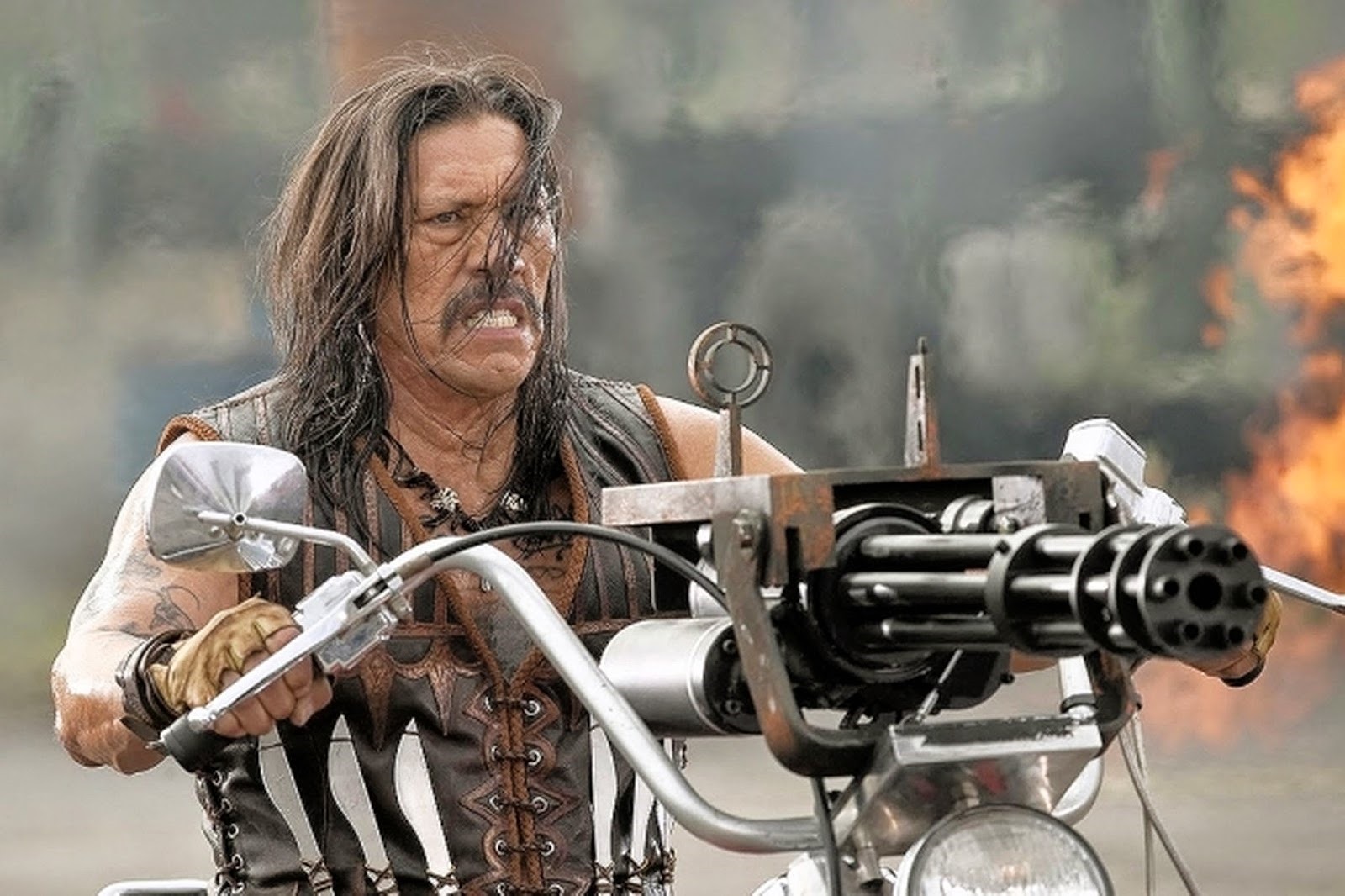 Machete (Danny Trejo) in action in Machete Kills (2013)