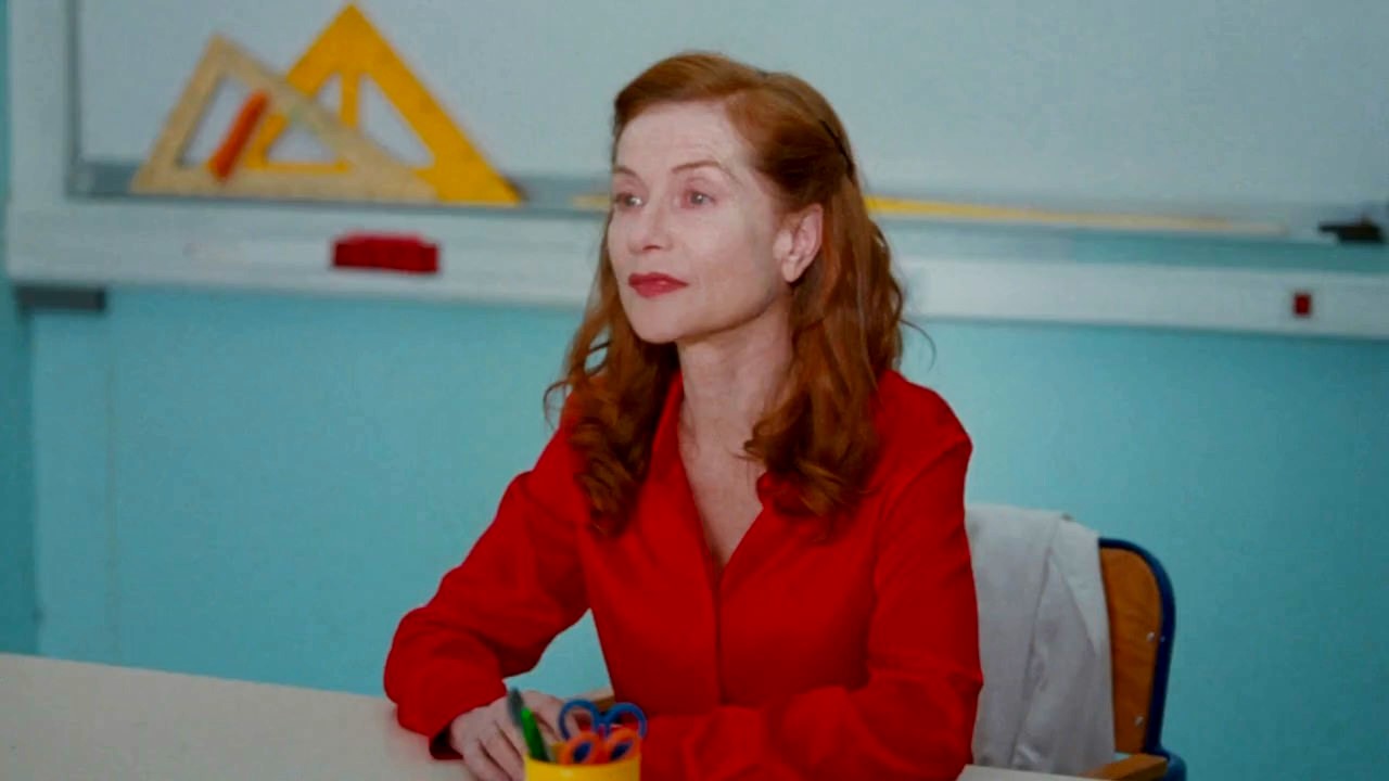 Isabelle Huppert as schoolteacher Marie Jequil in Madame Hyde (2017)