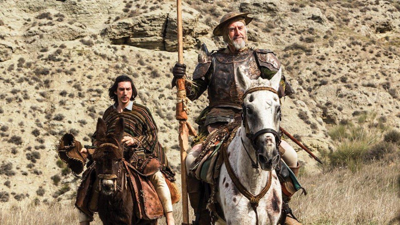 (l to r) Adam Driver dragged along on a foolhardy quest by Jonathan Pryce who believes he is Don Quixote in The Man Who Killed Don Quixote (2018)