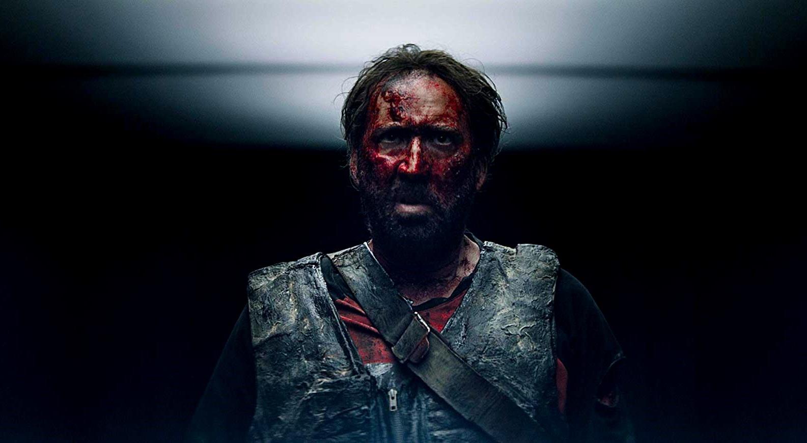 A blood-drenched Nicolas Cage seeks revenge in Mandy (2018)