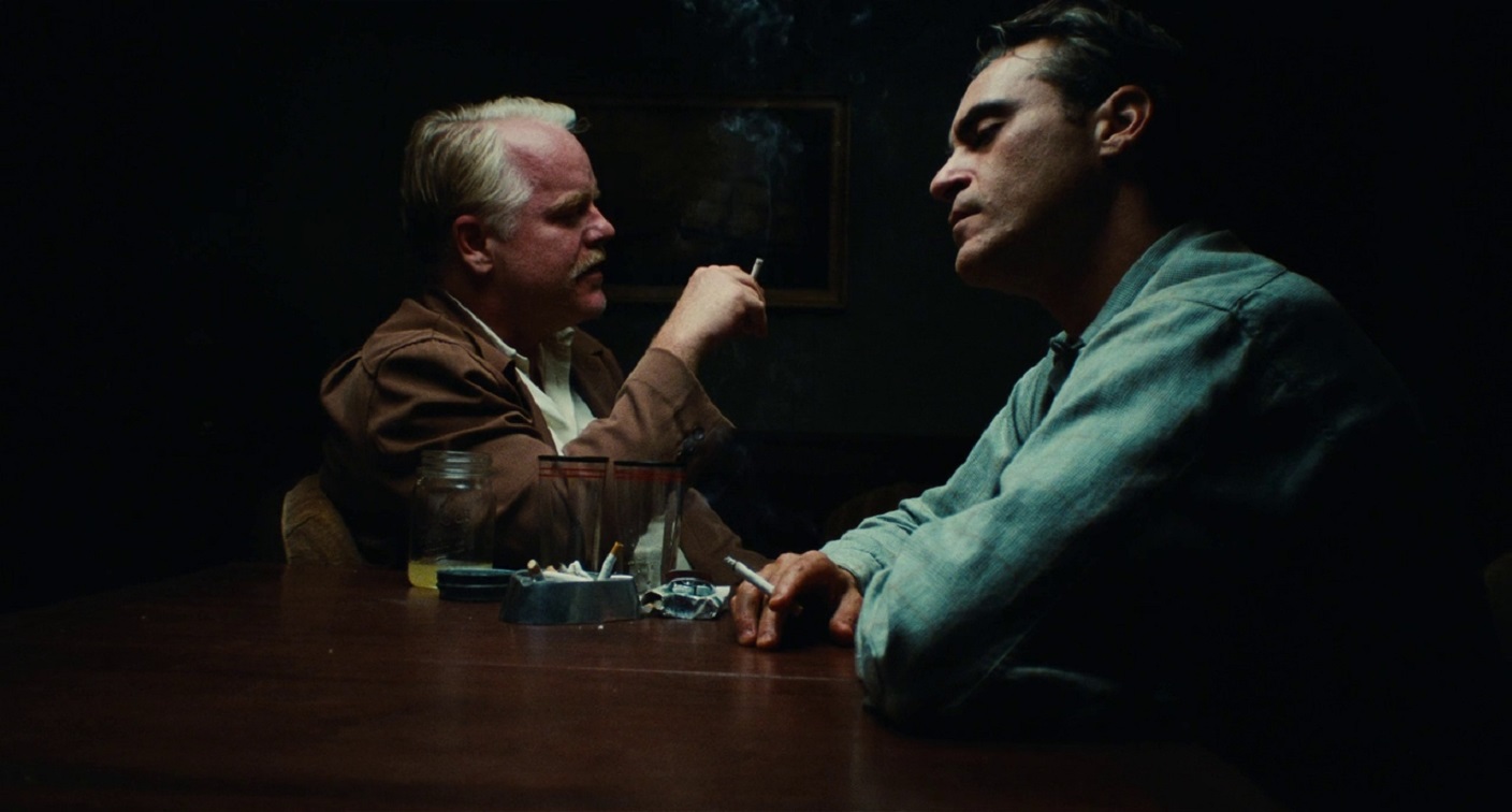 (l to r) Lancaster Dodd (Philip Seymour Hoffman) and Fredie Quell (Joaquin Phoenix) in The Master (2012)