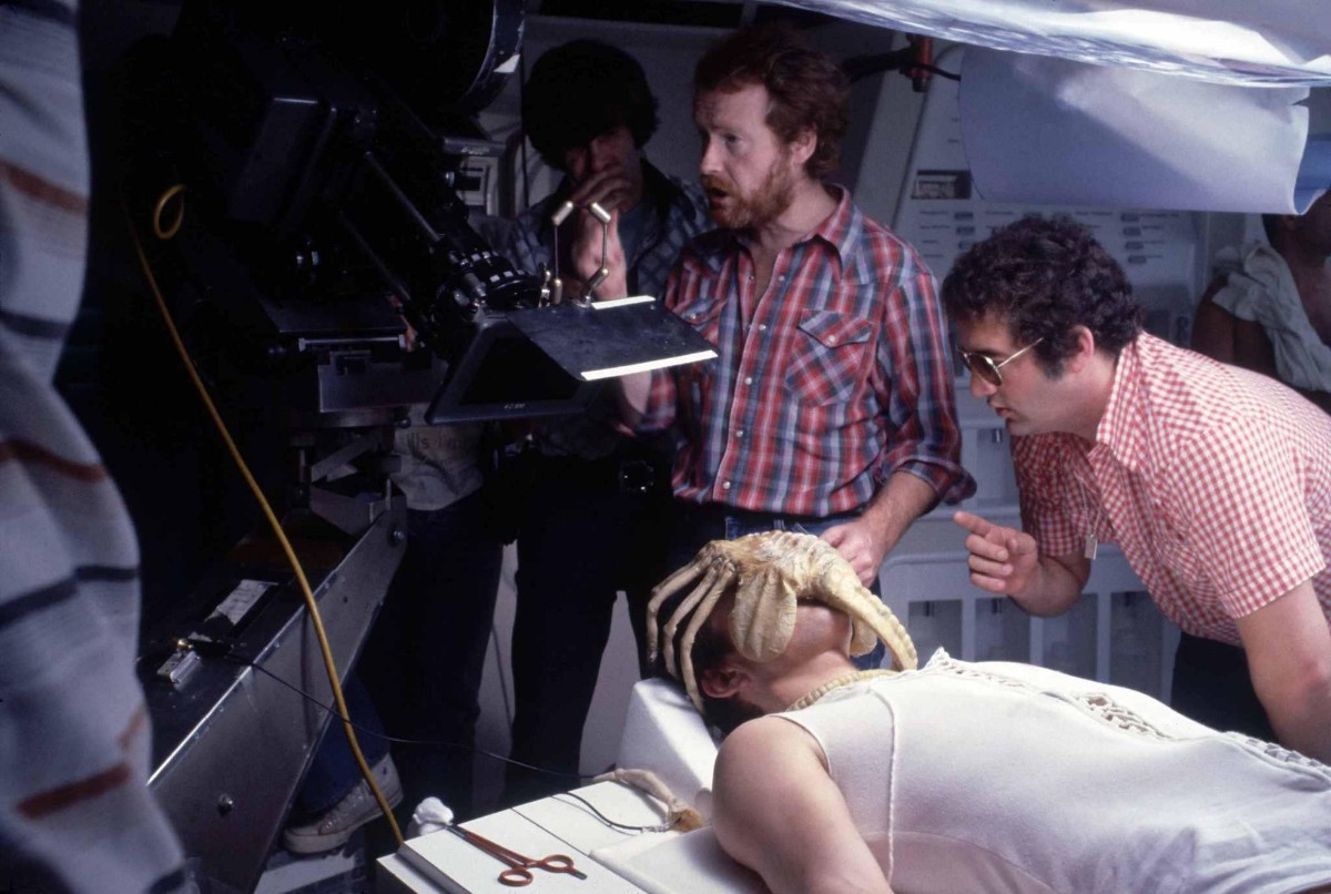 Ridley Scott shooting Alien