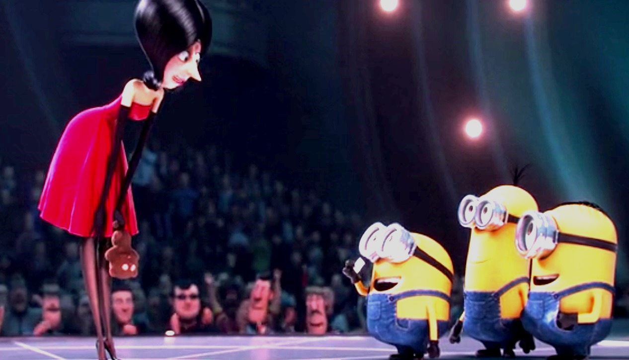 The Minions find a new mistress Scarlet Overkill (voiced by Sandra Bullock) in Minions (2015)